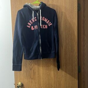 Navy Abercrombie Zip up Hoodie